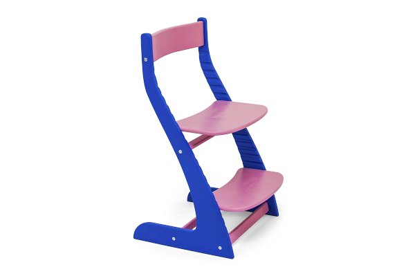 Детский растущий регулируемый стул Усура цвет синий-лаванда (Бельмарко)