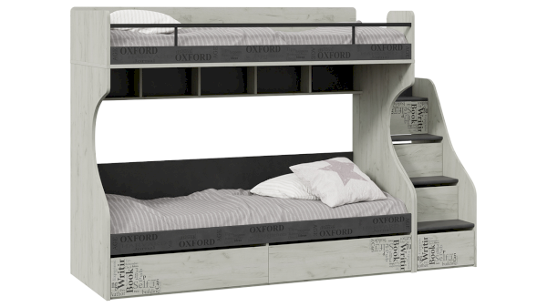 Двухъярусная кровать с лестницей Оксфорд-2 СМ-399.11.012 (Трия)